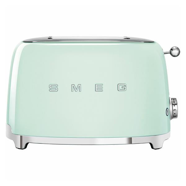Smeg 50's Retro Style Aesthetic 2 Slice Toaster - Pastel Green | TSF01PGUK