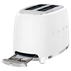 Smeg 50's Retro Style Aesthetic 2 Slice Toaster - White | TSF01WHUK