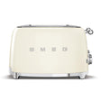 SMEG 50's Retro Style 4 Slice Toaster in cream with chrome accents and control dials on the right side
