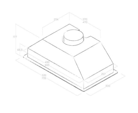 Elica 72cm ERA C Canopy Cooker Hood for 80cm Unit - Stainless Steel | ERACIXA80