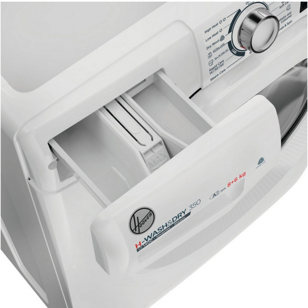 Hoover 8KG Wash / 6KG Dry 1400 Spin Washer Dryer - White | H3DPS4866TAM6-80
