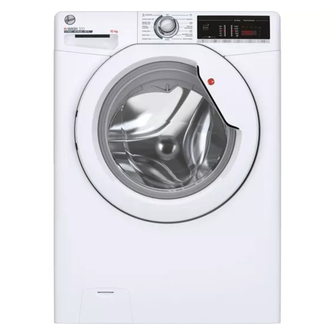 Hoover H-Wash 10kg 1400 Spin Washing Machine - White | H3WO4105TA4/1-80