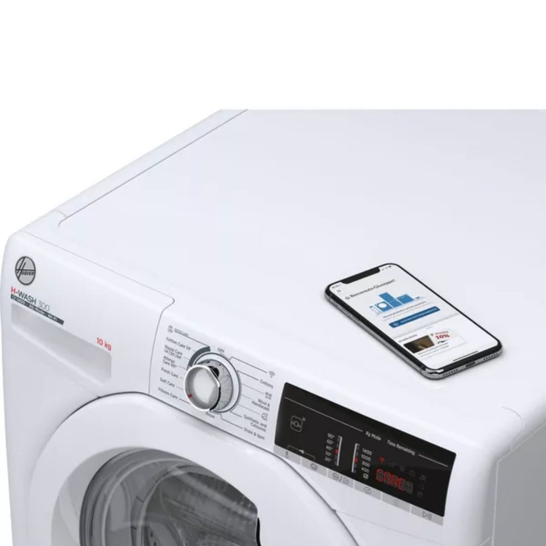 Hoover H-Wash 10kg 1400 Spin Washing Machine - White | H3WO4105TA4/1-80
