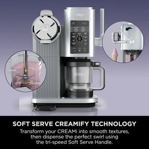 Ninja Swirl by CREAMi 13 in 1 Soft Serve and Ice Cream Maker - Platinum Silver | NC701UK