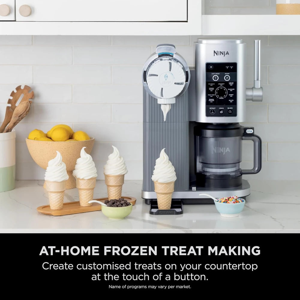 Ninja Swirl by CREAMi 13 in 1 Soft Serve and Ice Cream Maker - Platinum Silver | NC701UK