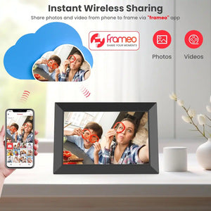 Essentials Digital Photo Frame 10.1 Inch Touch Screen 16Gb with Wifi - Black | HN-DPF1006-EA