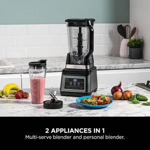 NINJA 2-in-1 Blender 1200W - Black & Silver | BN750UK