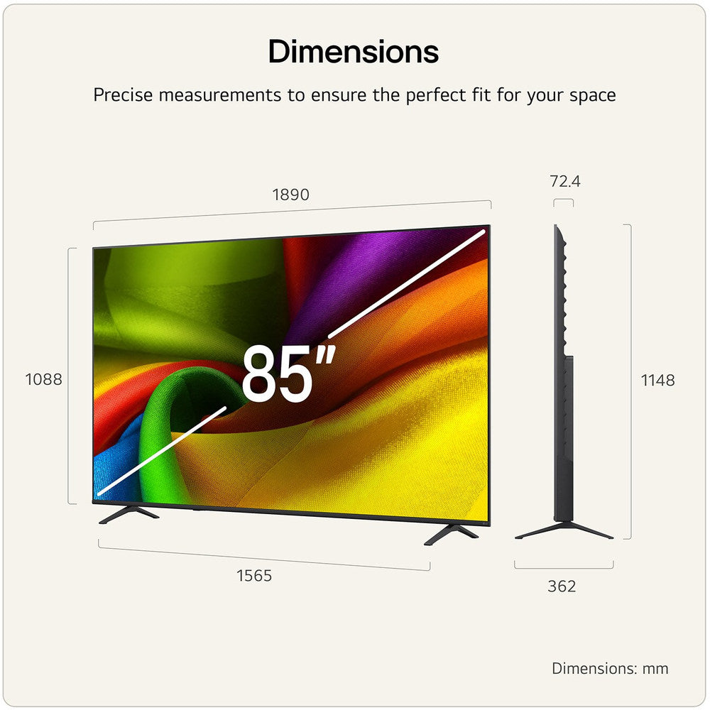 LG NANO 85 Inch 4K UHD AI Smart TV