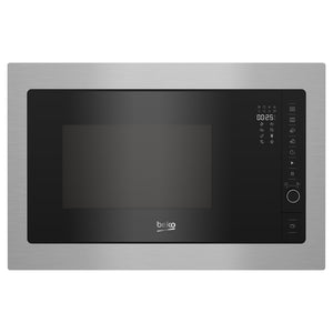Beko 25 Litre Built In Microwave Grill - Stainless Steel / Black | BMGB25332BG