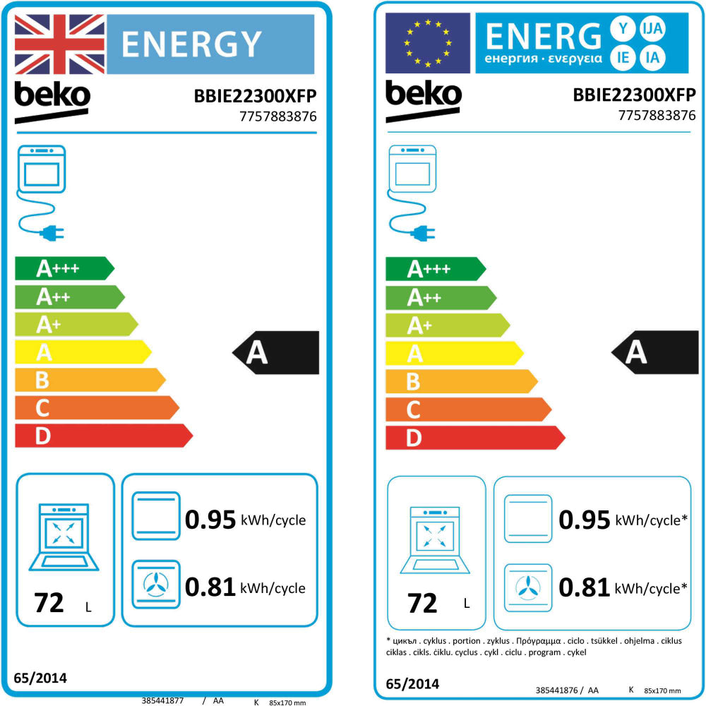 BEKO Pro Electric Built-In Pyrolytic Oven - Stainless Steel | BBIE22300XFP