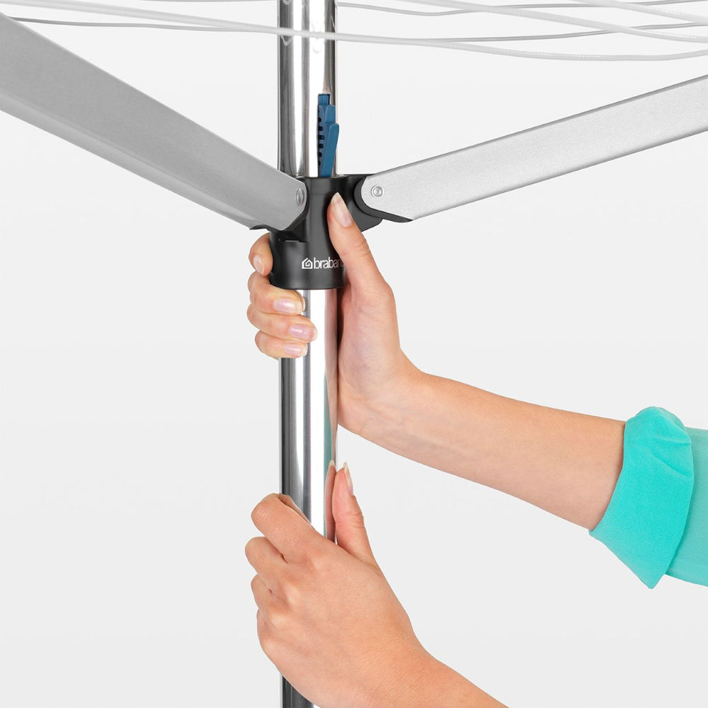 Brabantia 50m 4 arm Topspinner Rotary Clothes Line with Soil Spear