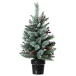 Everlands Frosted Windham Spruce Mini Tree with Berry &amp; Pinecone- 3ft