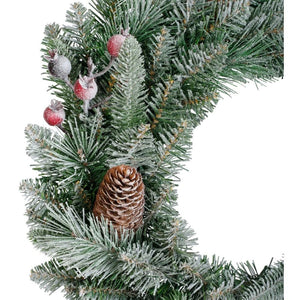 Everlands Frosted Windham Spruce Christmas Wreath - 50cm | 9681191
