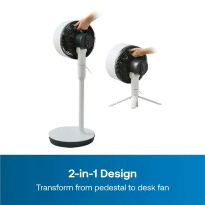 Dimplex Duocool 2 in 1 Pedestal / Desk Fan Smart Control - Graphite | DXACF001