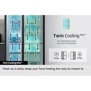 Samsung Series 7 Frost Free American Fridge Freezer Plumbed - Stainless Steel RS67A8811S9/EU