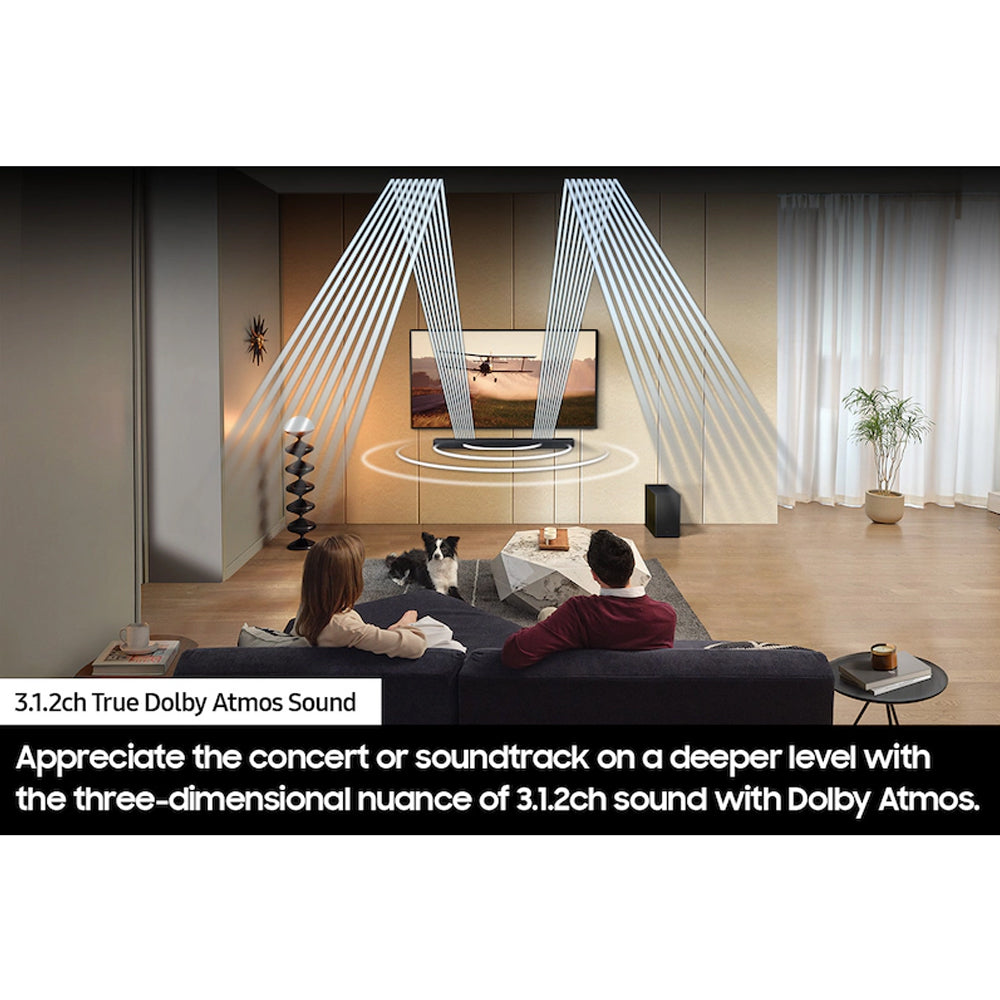 Samsung Q600C Q-Symphony 3.1.2ch Soundbar With Wireless Subwoofer - Black | HW-Q600C/XU