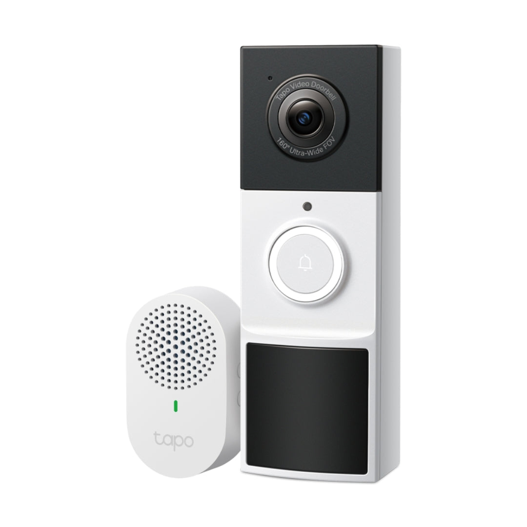 TP-Link Tapo 2K Wireless Video Doorbell Camera with Chime - White | TAPOD210