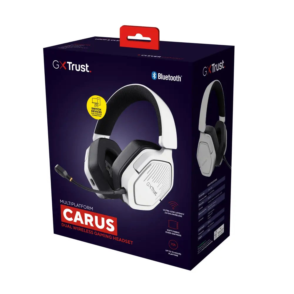 Trust Carus Wireless Gaming Headset Headphones - White | T25534