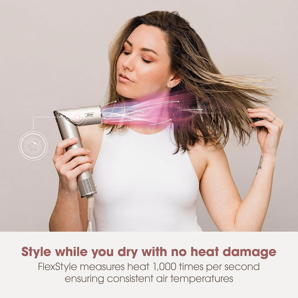 Shark FlexStyle 4 in 1 Air Styler and Hair Dryer - Stone | HD436SLUK