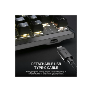 CORSAIR K70 CORE TKL RGB Mechanical Gaming Keyboard - Black | 106-CH-911911E-UK