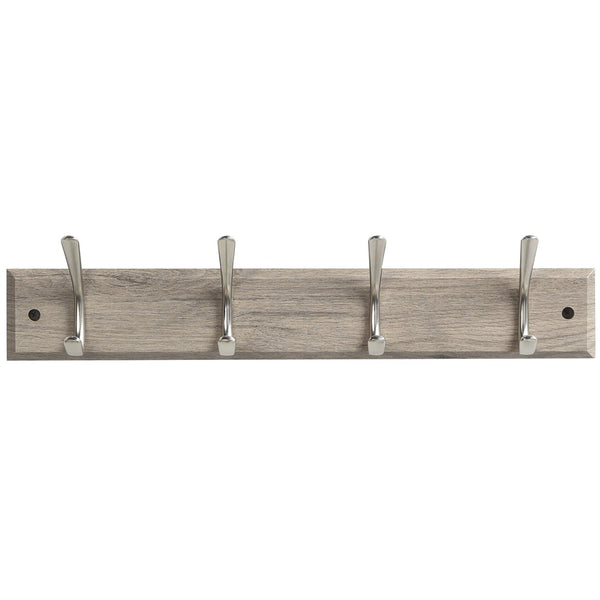 Anika 4 Hook Wall Mounted Coat Rack 8 Prongs - Silver | 65919