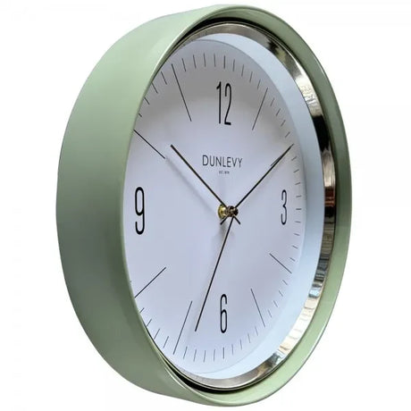 Dunlevy 33cm Wall Clock - Green and Gold | CL7033GN