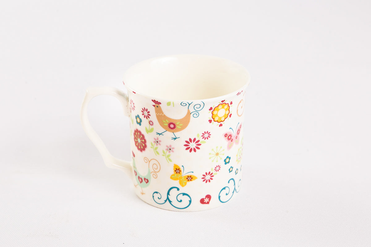 Shannonbridge Pottery Funky Hen 2 Piece Mug Set