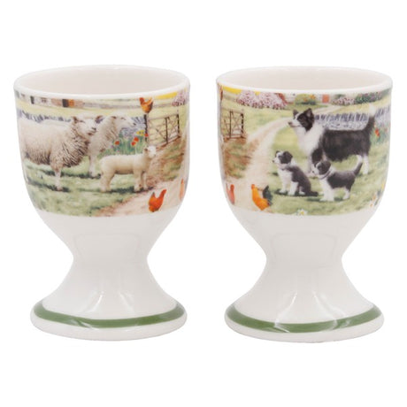 Dunlevy Collie Sheep Eggcup Set of 2 | PG6842