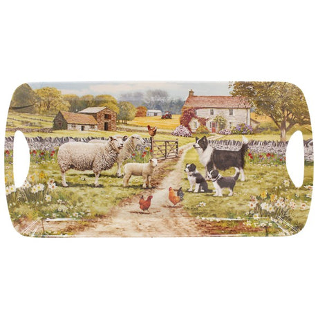 Dunlevy Collie Sheep Serving Tray with Handles - Medium | PG6846