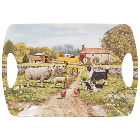 Dunlevy Collie Sheep Serving Tray with Handles - Large | PG6847