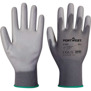 Portwest A120 PU Polyurethane Palm Glove - Grey