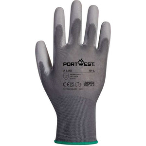 Portwest A120 PU Polyurethane Palm Glove - Grey