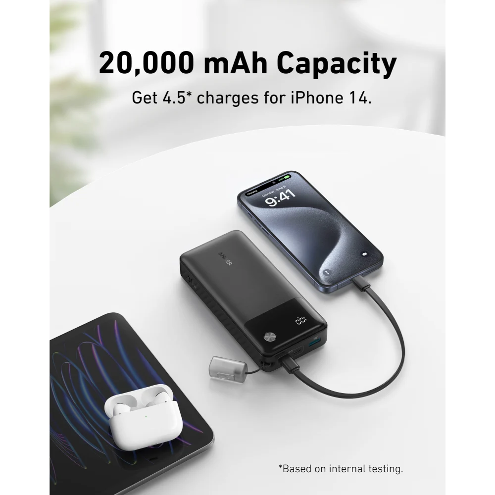 Anker Power Bank 30W 20,000mah - Black | A1384H11