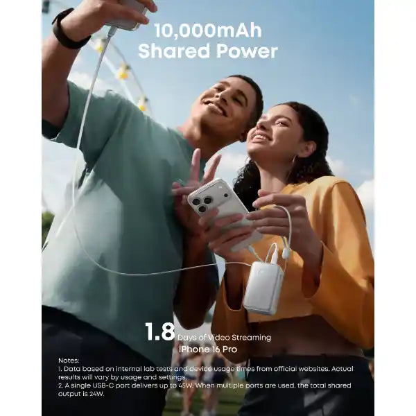 Anker Nano Power Bank 10,000mAh 45w with Built In USB C | A1638H11