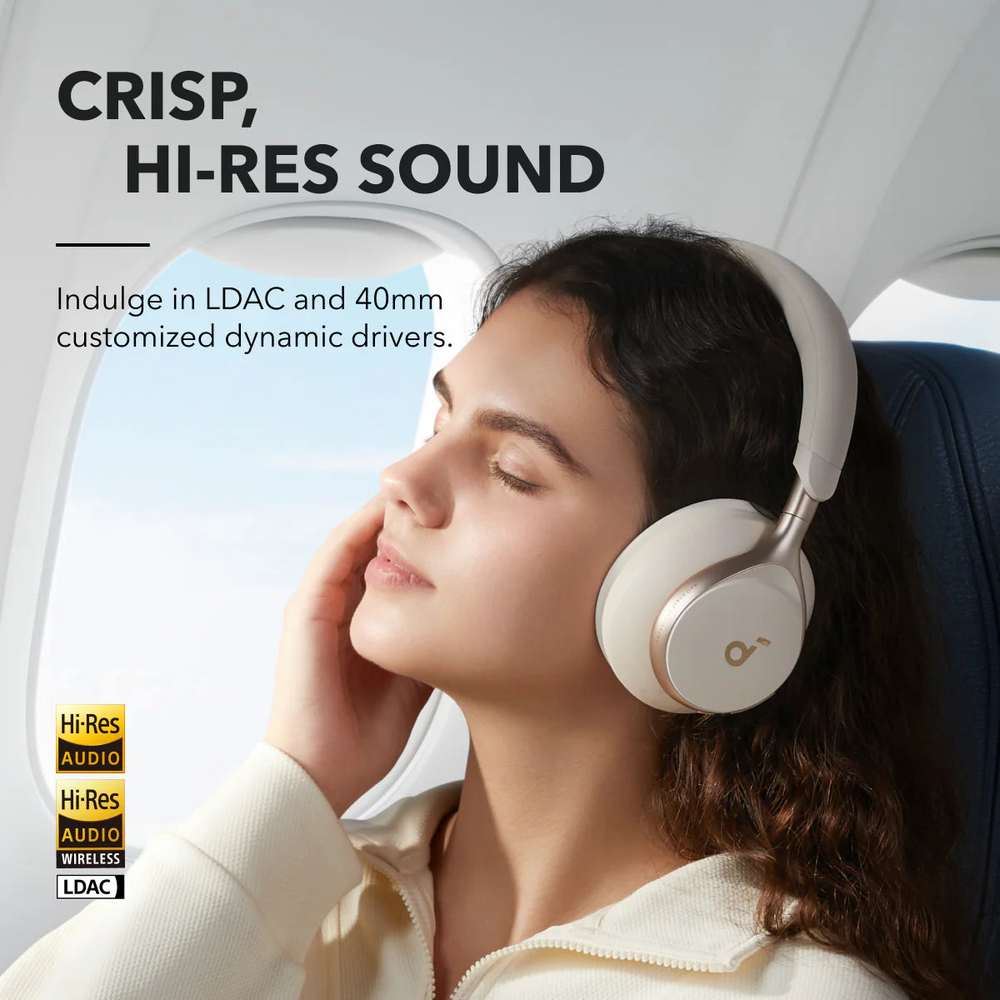 Soundcore Space One Over Ear Active Noise Cancelling Headphones - White | A3035G21
