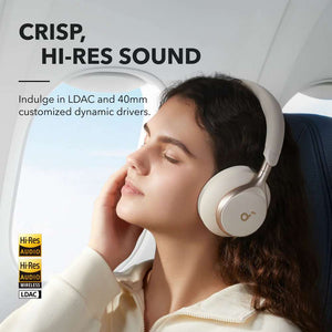 Soundcore Space One Over Ear Active Noise Cancelling Headphones - White | A3035G21