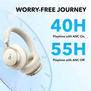 Soundcore Space One Over Ear Active Noise Cancelling Headphones - White | A3035G21