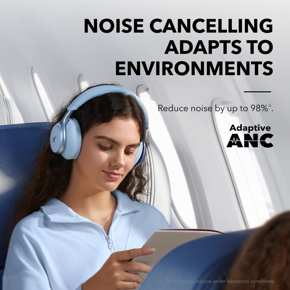 Soundcore Space One Over Ear Active Noise Cancelling Headphones - Blue | A3035G31