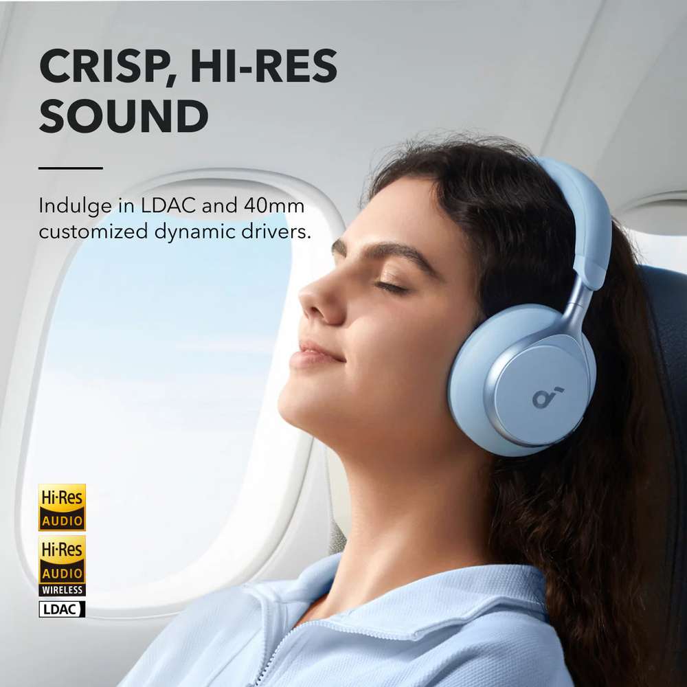 Soundcore Space One Over Ear Active Noise Cancelling Headphones - Blue | A3035G31