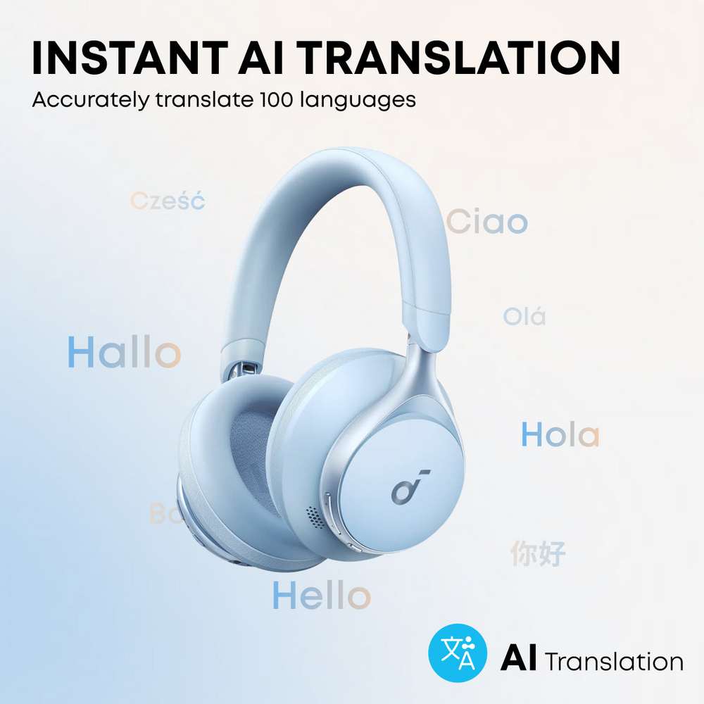 Soundcore Space One Over Ear Active Noise Cancelling Headphones - Blue | A3035G31