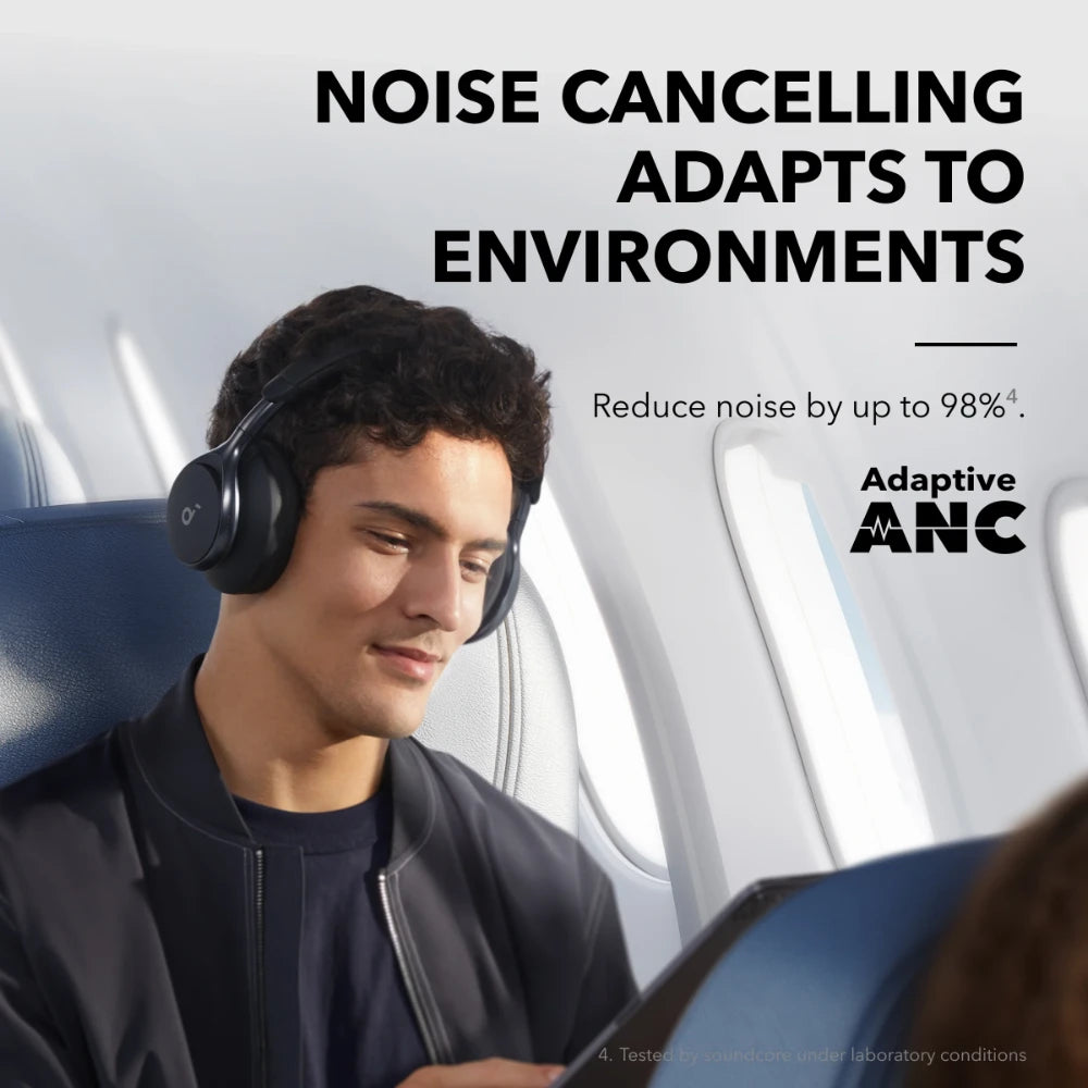 Soundcore Space One Wireless Bluetooth Noise Cancelling Headphones - Black | A3035G11