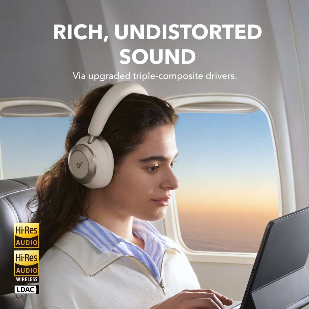 Soundcore Space One Pro Noise Cancelling Headphones - White | A3062G21