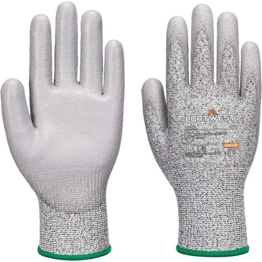 Portwest A620 LR Cut PU Palm Glove - Grey