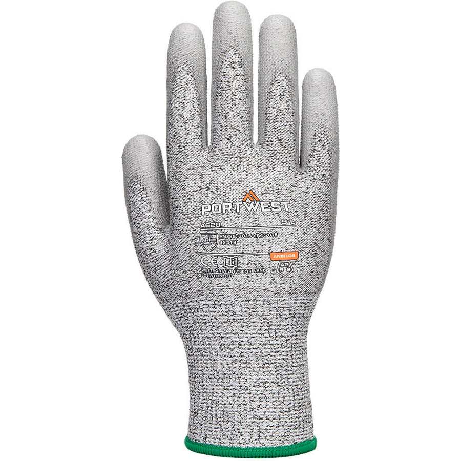 Portwest A620 LR Cut PU Palm Glove - Grey