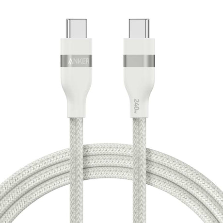 Anker 240W Braided USB C to USB C Phone Charging Cable - White | A82E2H22