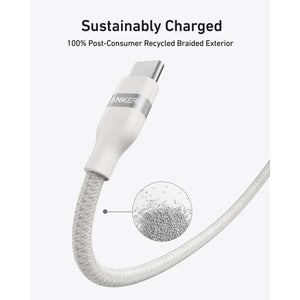 Anker 240W Braided USB C to USB C Phone Charging Cable - White | A82E2H22