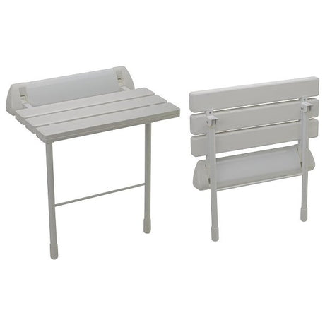 Assist Wall Mounted Folding Shower Seats With Legs | AFSS2L