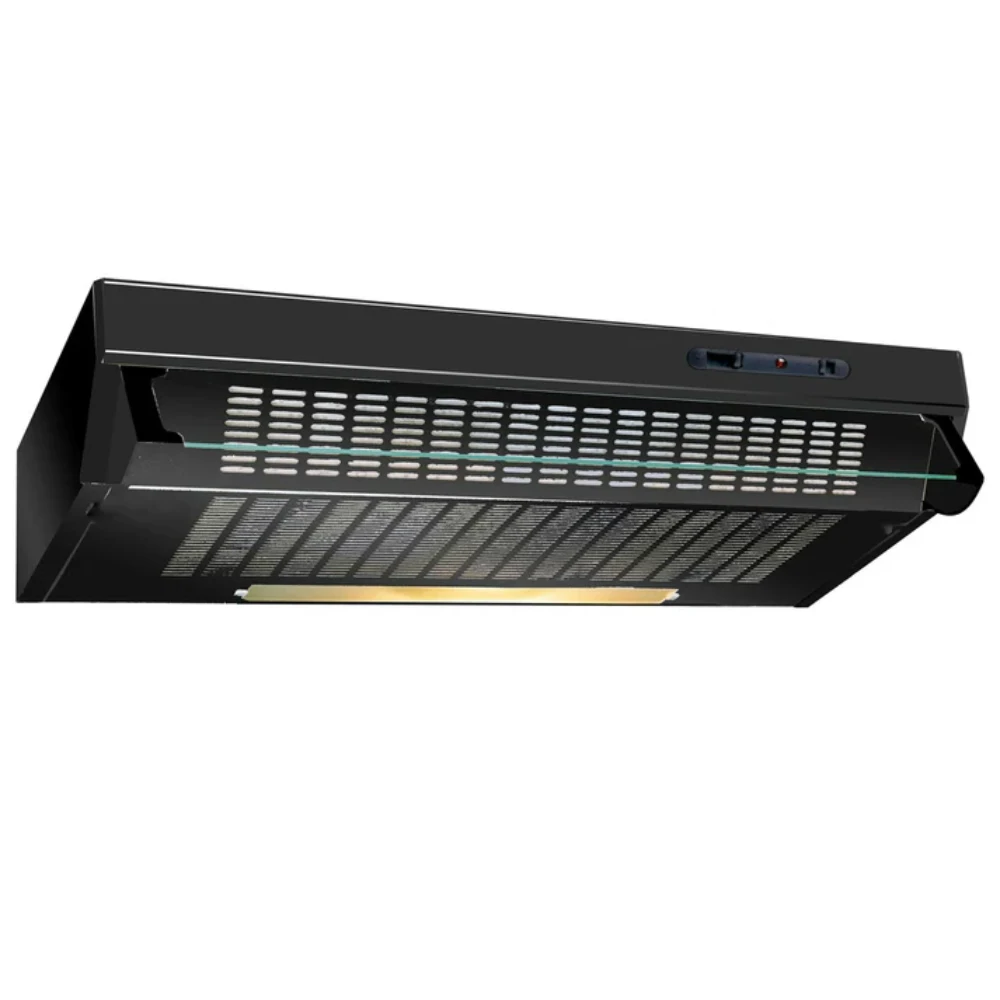 Airstream Twin Motor Cooker Hood 60cm - Black | AIRTVH60BLACK