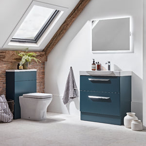 Roper Rhodes | Academy Vanity Units | 600 to 1000mm | Gloss White, Matt Derwent Blue, Gloss Agave