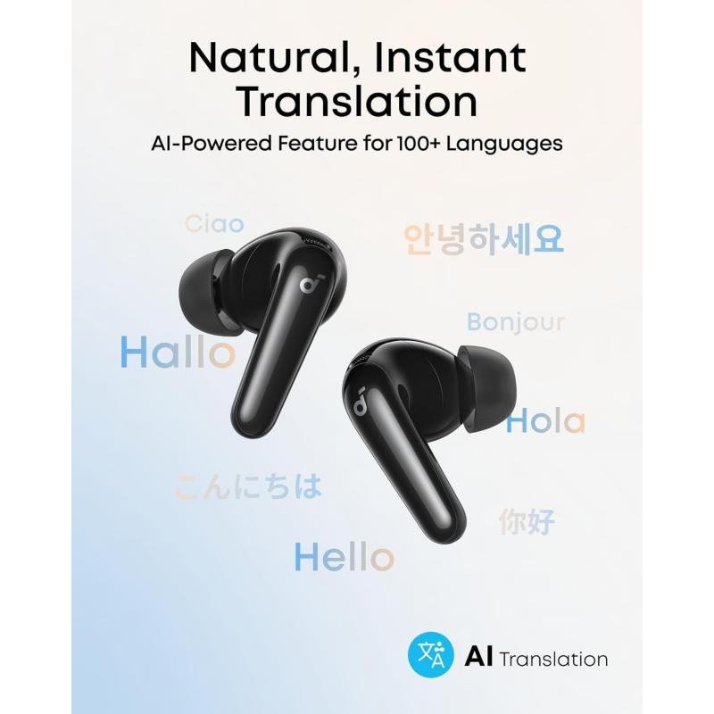 Soundcore R60i Noise Cancelling Wireless Bluetooth Earbuds - Black | D1202G11